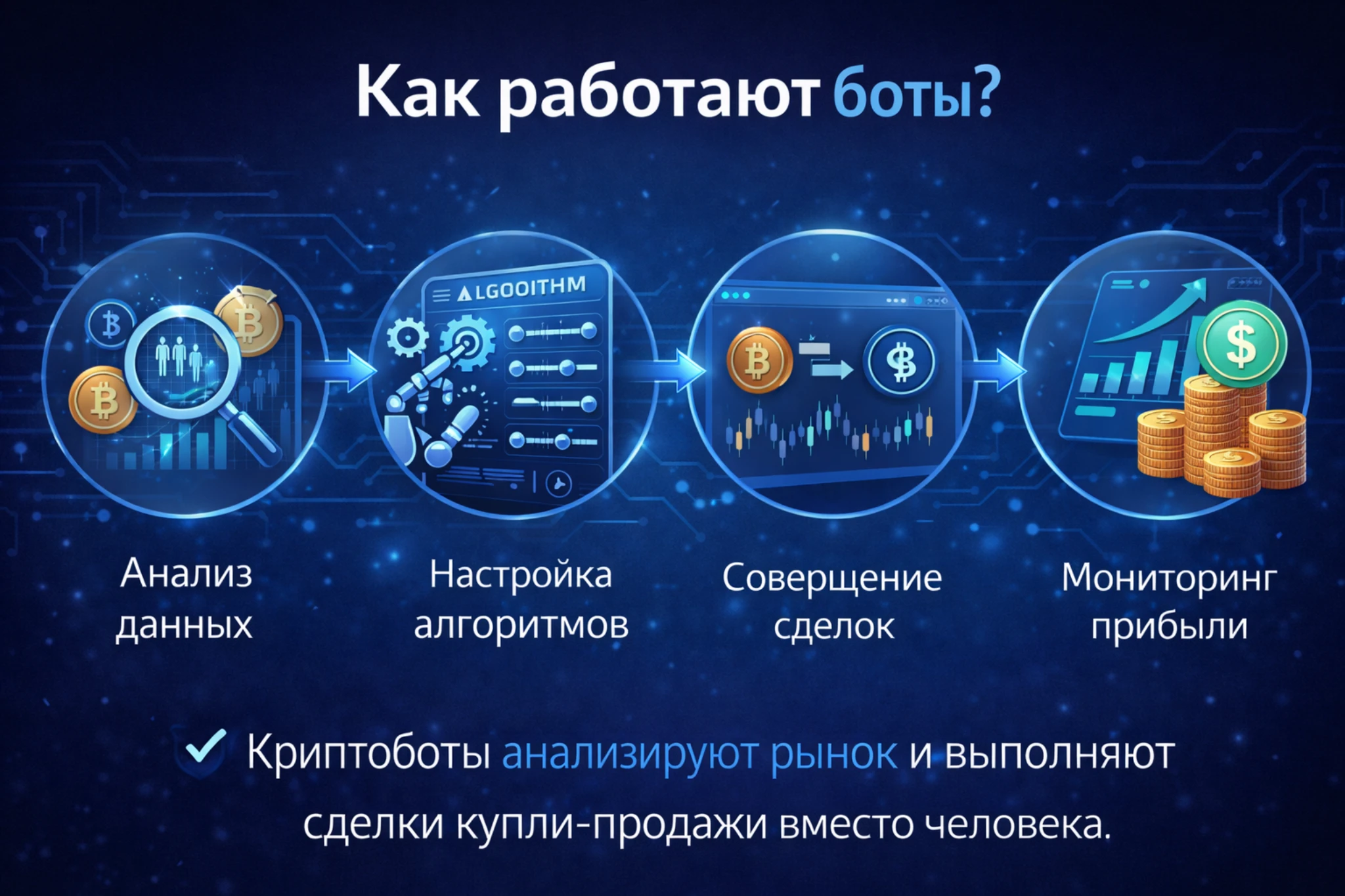 Как работают торговые боты в крипте